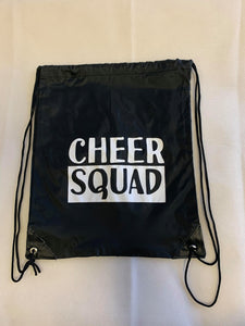 Black Drawstring Bag - Cheer Squad